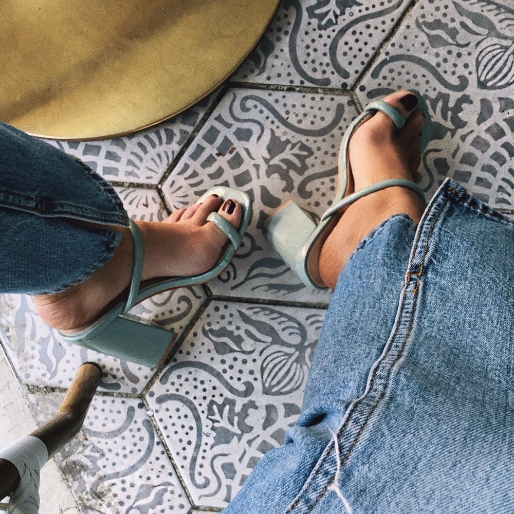 Aqua Green high heels 6.5 🤍 worn once, great condition!